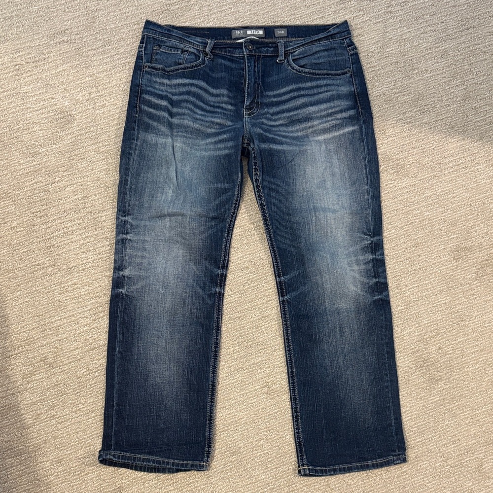 BKE Seth Straight Leg Dark Blue Jeans